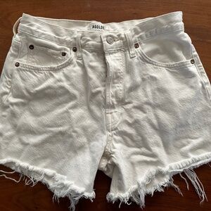 AGOLDE white denim jean shorts 27 - Parker long